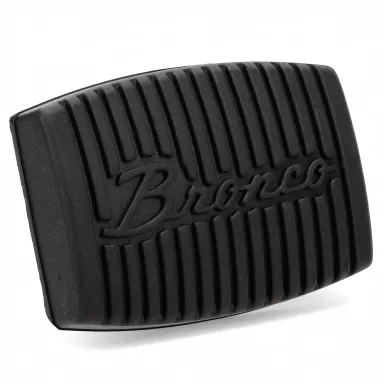 Bronco Script Clutch or Brake Pedal Pad, M/T, 66-77 Ford Bronco